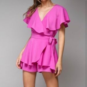 Do + Be Black Ruffle Romper